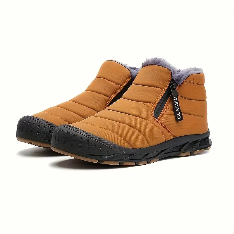 Winter Velvet Waterproof Snow Boots, Warm and Breathable Couple High-t