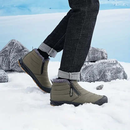 Winter Velvet Waterproof Snow Boots, Warm and Breathable Couple High-top Casual Cotton Shoes