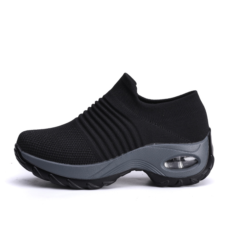 Thick-soled Elevated Slip-on Lazy Casual Breathable Sports Socks Shoes