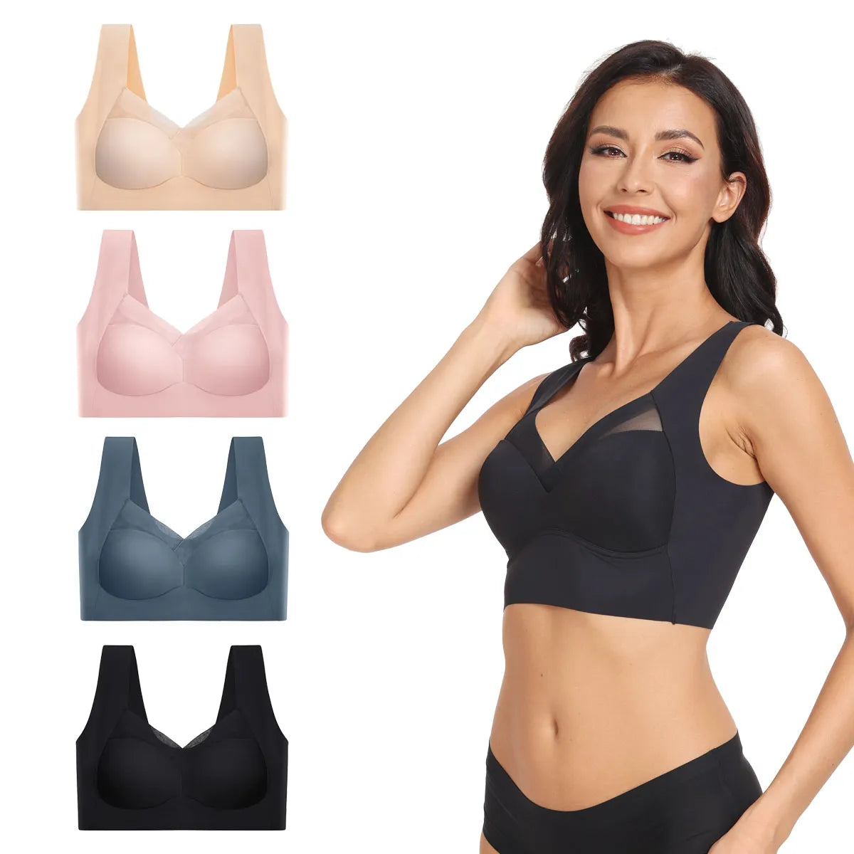 🎉🔥Posture Correction-Invisible Support Zero Feeling Non-Wired Push-Up Comfortable Bra
