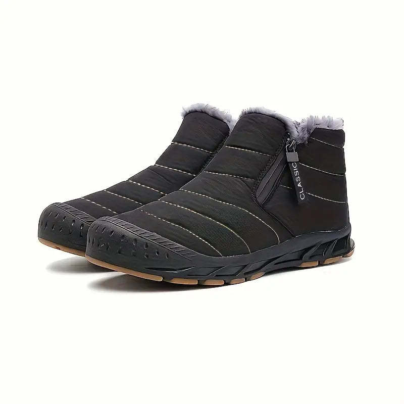 Winter Velvet Waterproof Snow Boots, Warm and Breathable Couple High-t