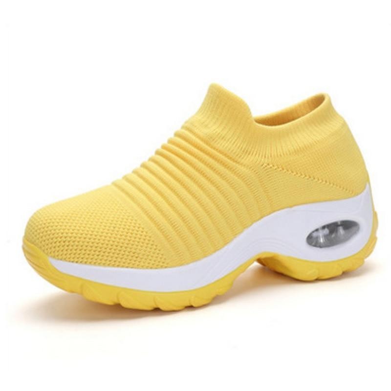 Thick-soled Elevated Slip-on Lazy Casual Breathable Sports Socks Shoes