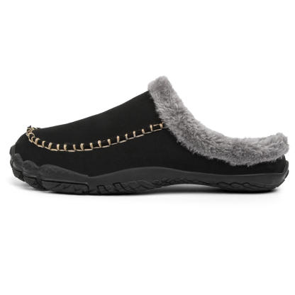 Men's Comfort Winter Warm Fleece Lined Casual Slippers Waterproof Indoor Outdoor Non-slip House Shoes