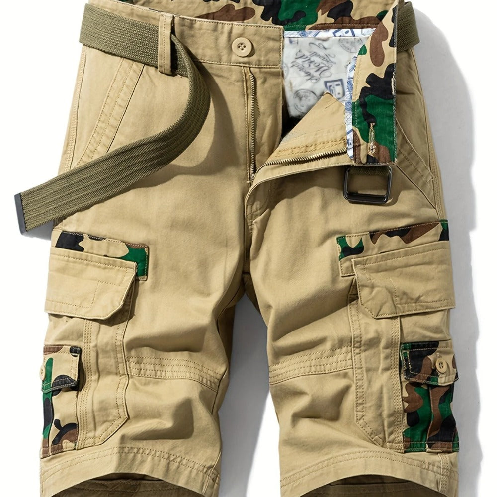  100% Cotton Camo Men's Cargo Shorts