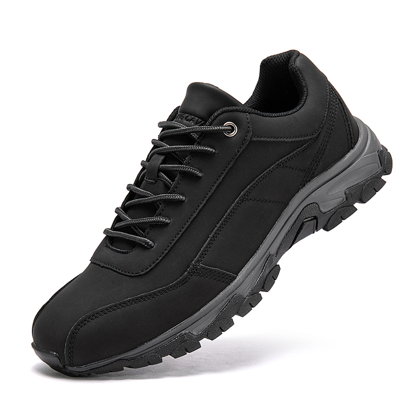 Men's Comfortable Leather Sneakers with Arch Support & Shock Absorption