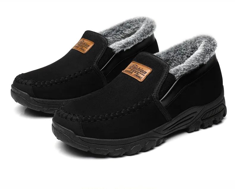 Men's Good Arch Support Outdoor Warm Lightweight Walking Slip On Sneakers