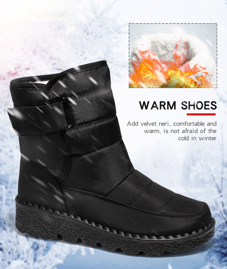 Women's Waterproof Non-slip Warm Ankle Snow Boots-Burnzay