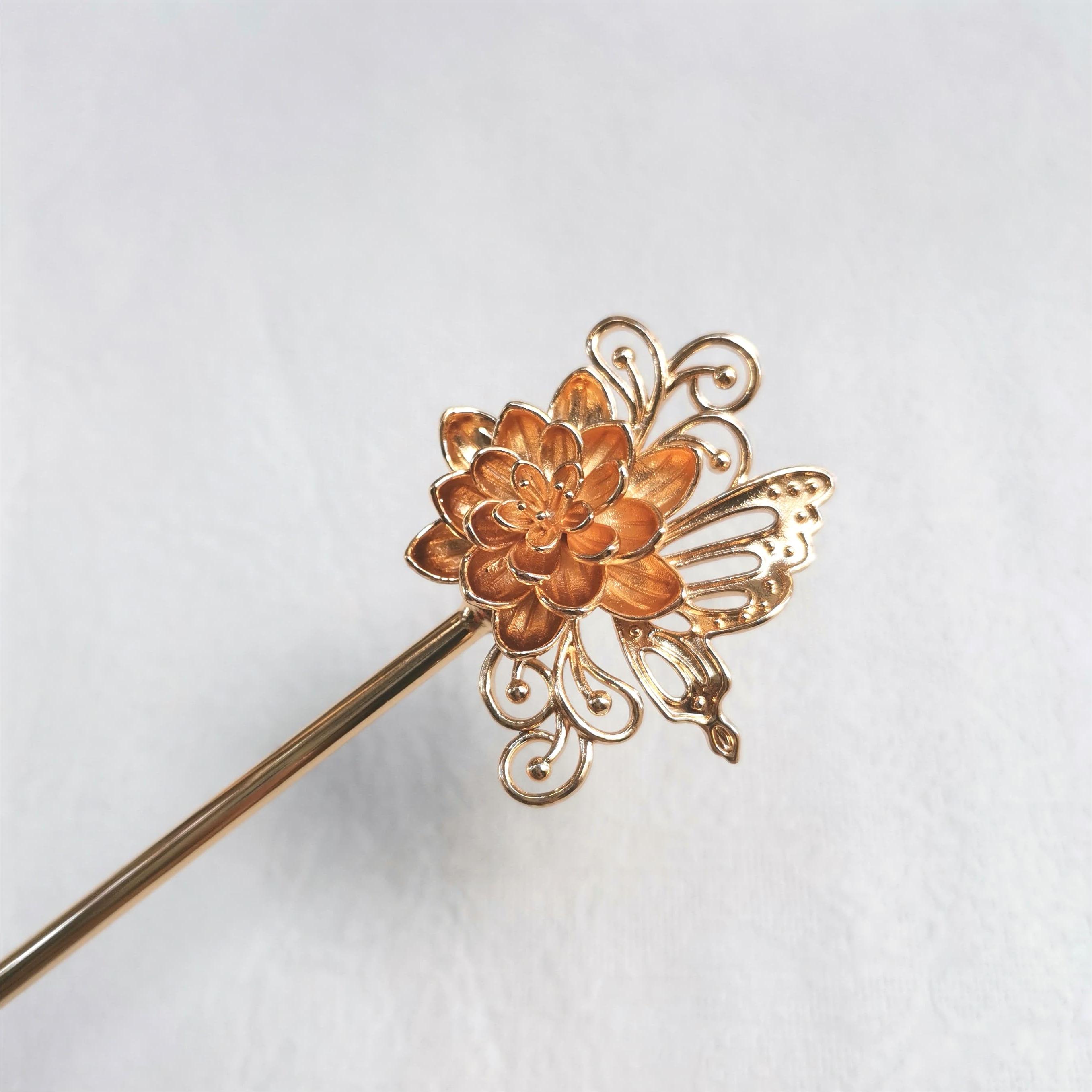 Butterfly Copper Hairpin