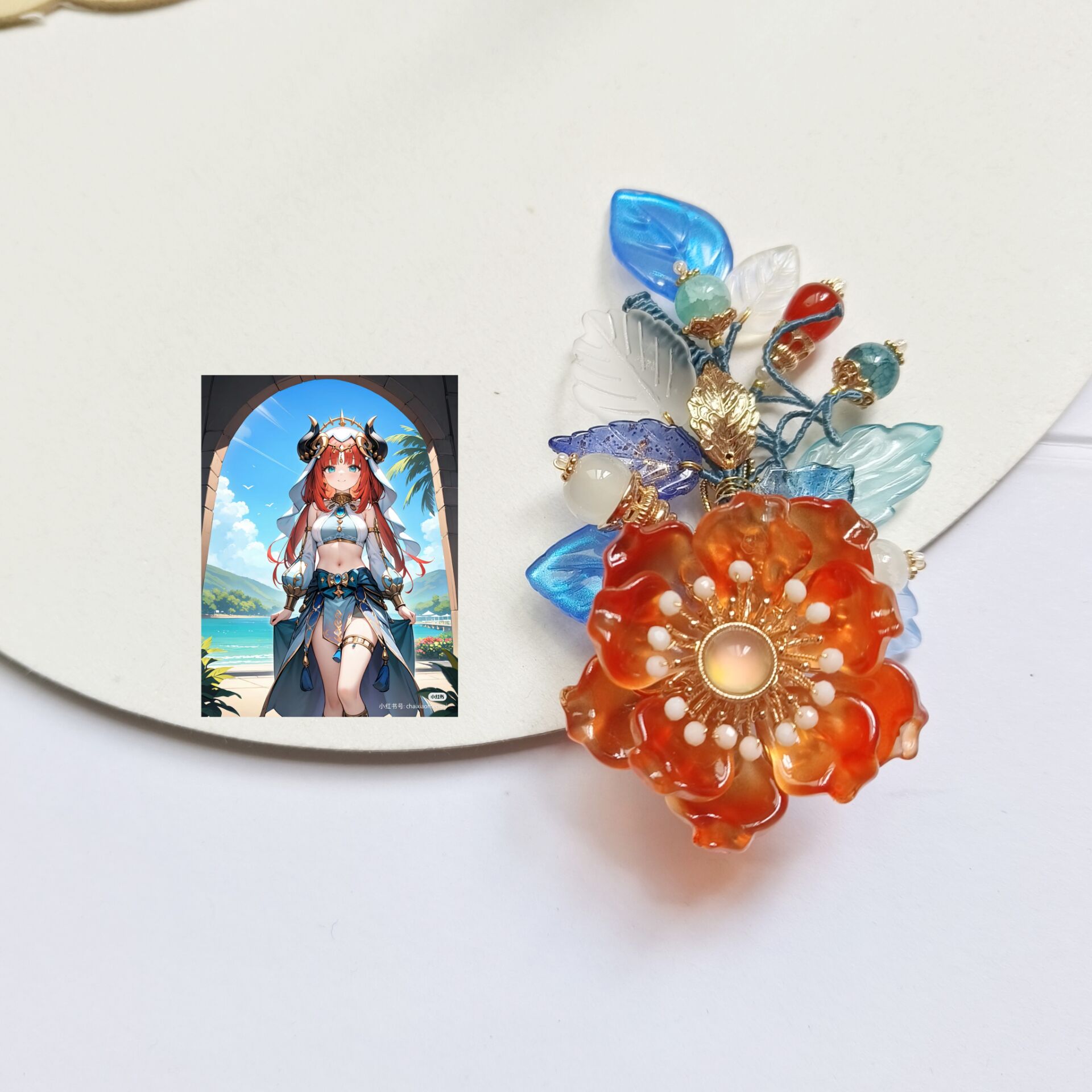 Handmade Genshin Impact  Nilou Hairclip