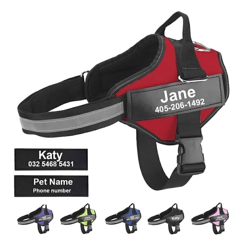 🔥The Personalized NO PULL Harness (Can customize pet's name and your contact information)