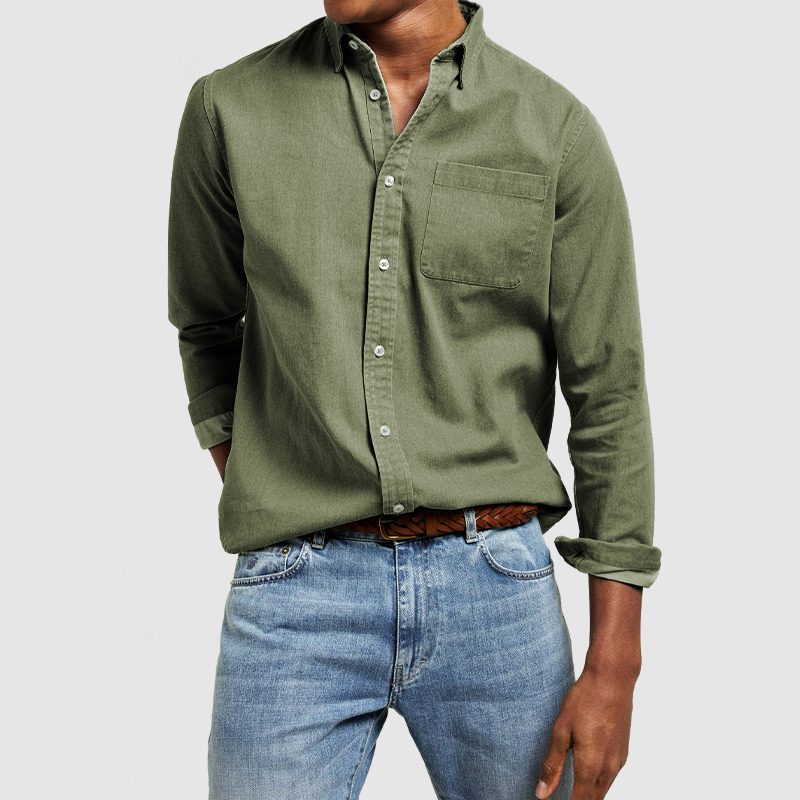 🌏Gentleman's Casual Cotton Basic Shirt 