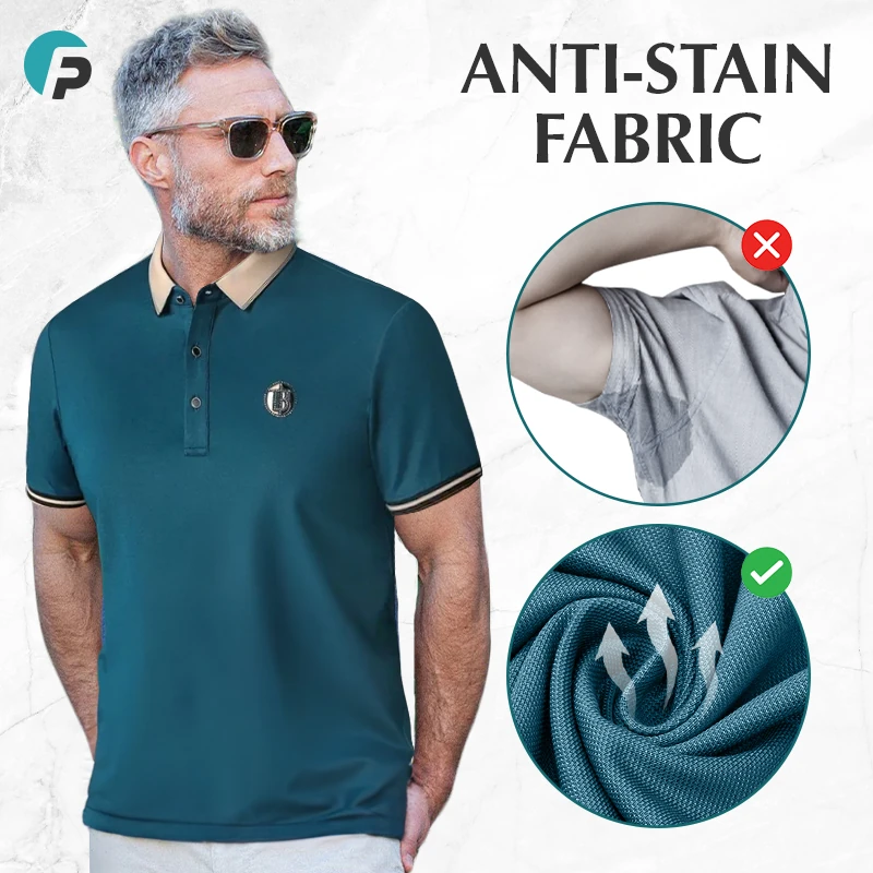 FlexPolo - Last Day 70% OFF - Men's Ice Silk Breathable Embroidered Polo