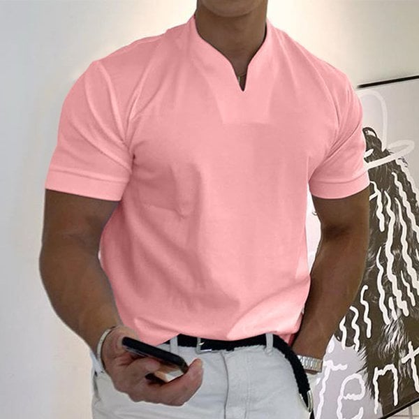 🎇💥2024 Men Gentlemans business Short Sleeve Fitness T Shirt