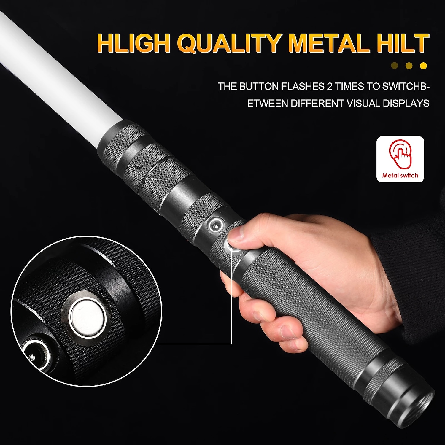 1pc Metal Laser Sword Sound Effect Variable Star Wars Light Sword 7 Color Two in One Glow Toy Laser Sword for Halloween 2023 - US $53.99 –P1