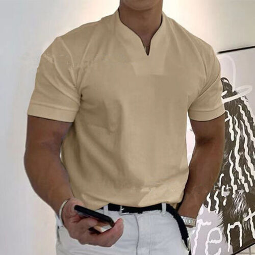 🎇💥2024 Men Gentlemans business Short Sleeve Fitness T Shirt