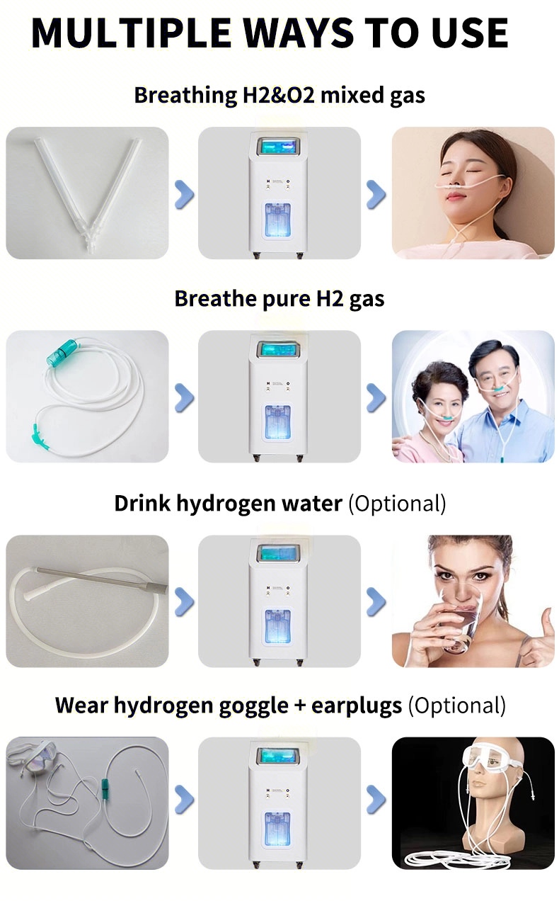 6000ml hydrogen inhalation machine making h2 gas therapy inhaler generator pem electrolyzer molecular machine generator price