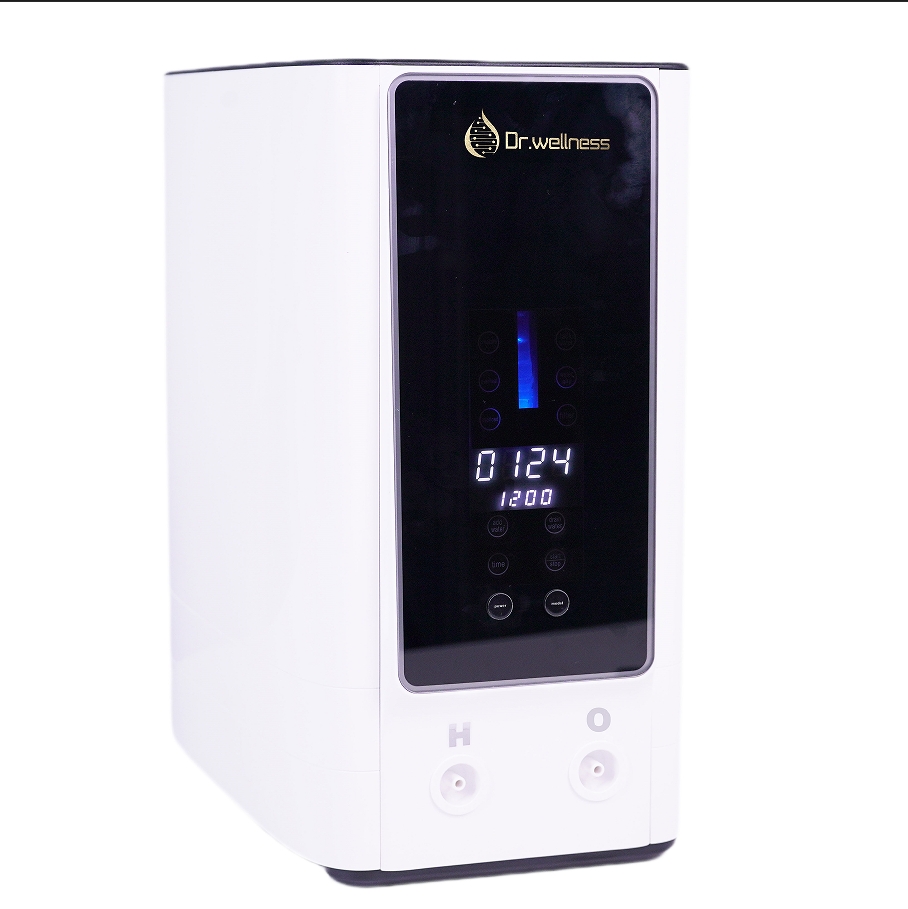 Dr.wellness Hydrogen Water Inhalation Machine, 99.99% High Purity H2 Hydrogen Inhaler with 2 Nasal Cannula, Hydrogen-Rich Water Generator, 300ml/min SPE/PEM for home use