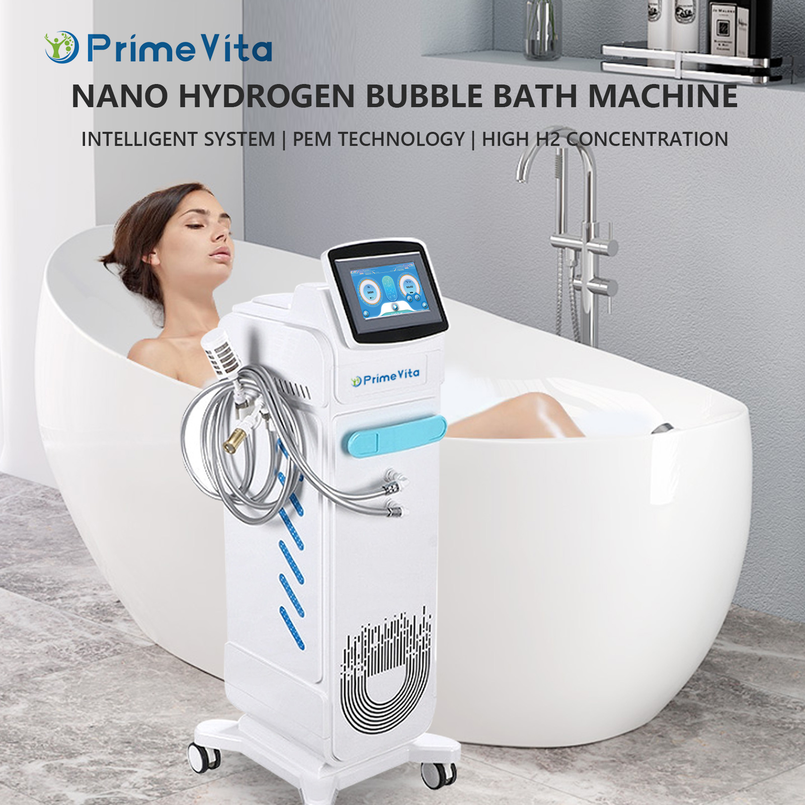Hydrogen Machine Pure Bubble Molecular Rich Hydrogen Water Bath Machine Prime Vita