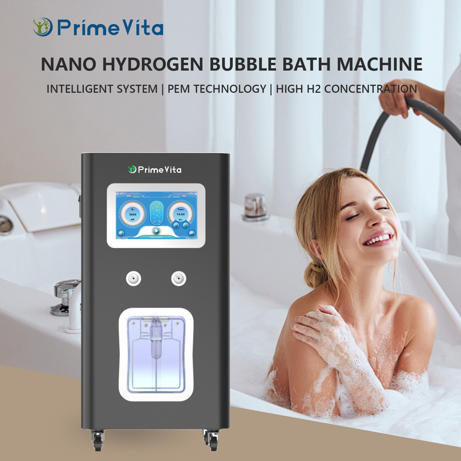 Hydrogen Bath Machine For Skin Rejuvenation Prime Vita Brand