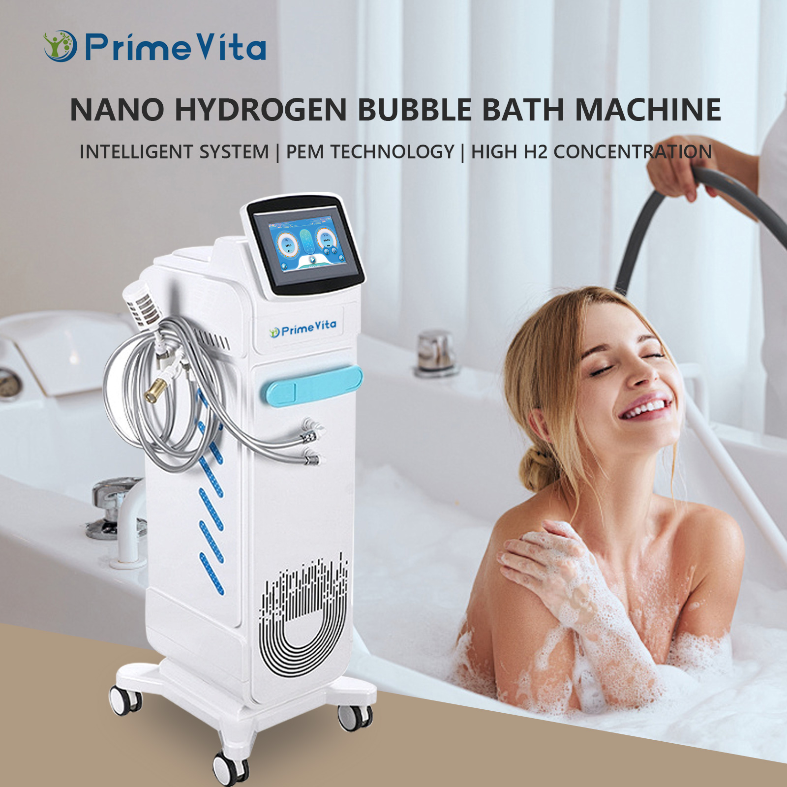 Hydrogen Bubble Bath Machine Prime Vita Brand