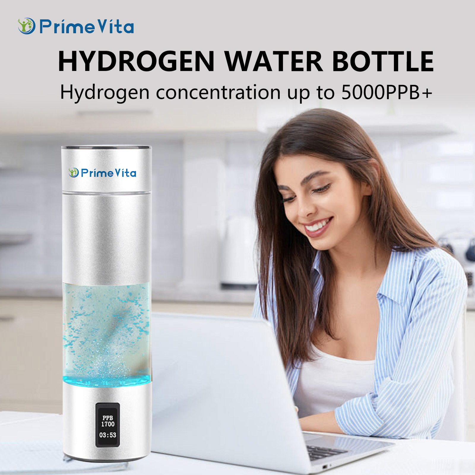  Prime Vita Electrolyzed Hydrogen Water Bottle – Anti-Aging