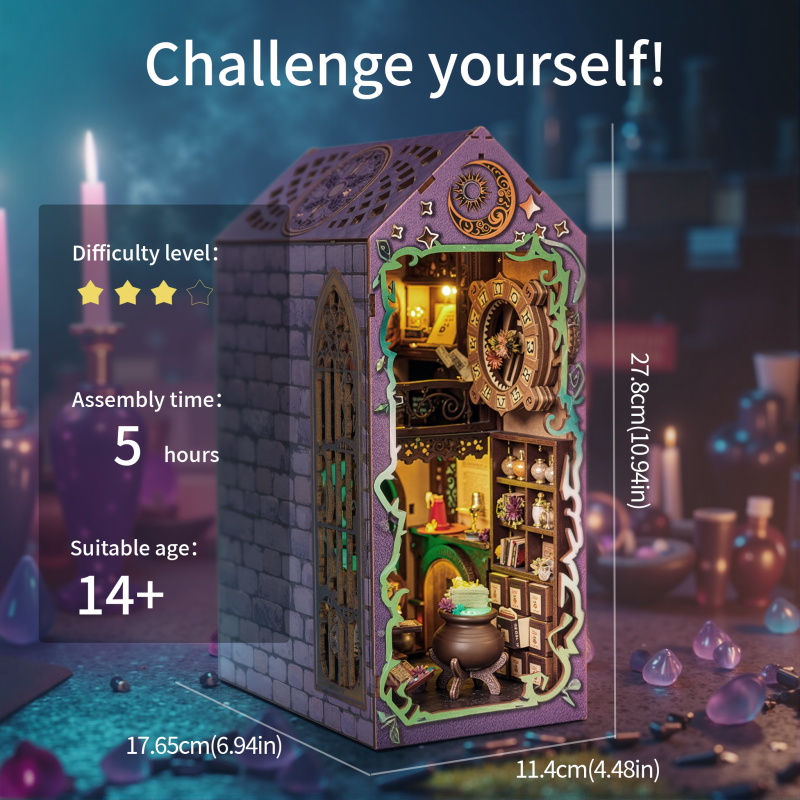 DIY Book Nook SL-34 Mystic Theurge's Hut 3D Wooden Puzzle