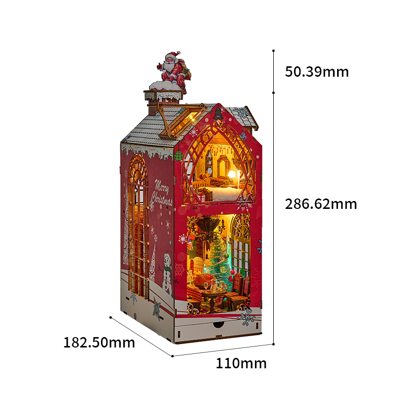 13.3" Christmas DIY Book Nook SL-29 Songs Of Snowy Night 3D Wooden Puzzle