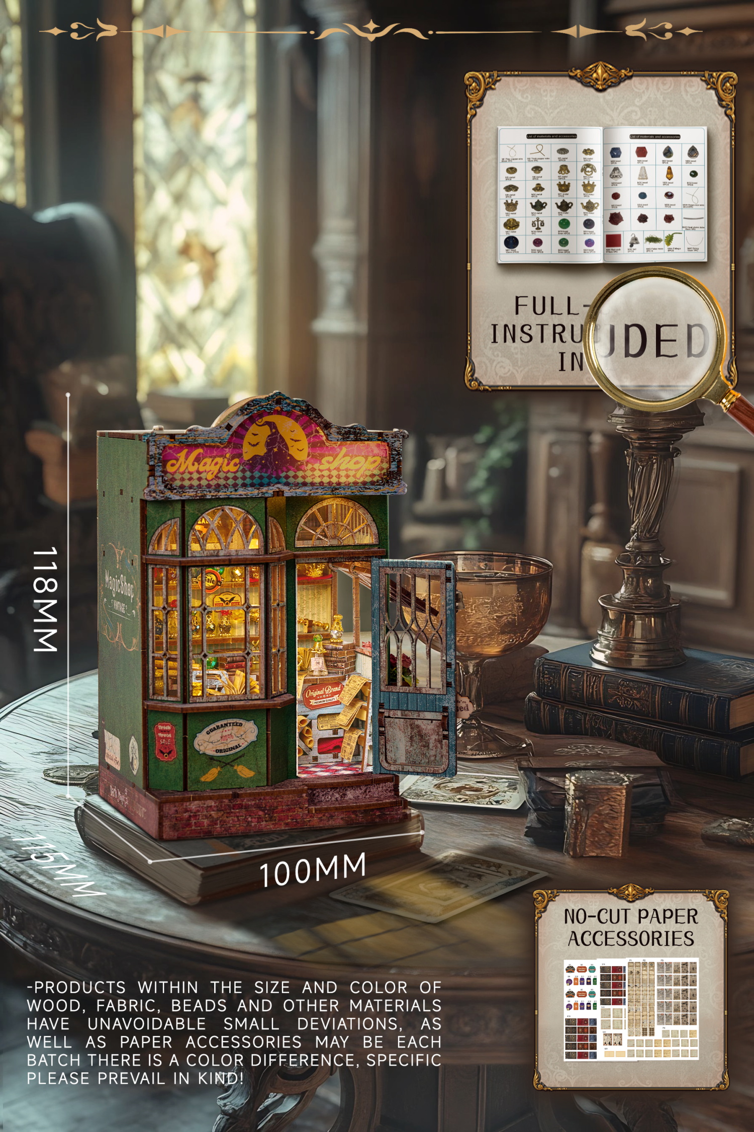 Miniature House Kit 3D Wooden Puzzle IIECREATE Mini Book Nook SL