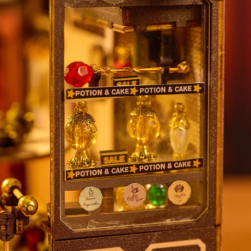 Miniature Doll House K-1083 Magic Cafe Shop 3D Wooden Puzzle