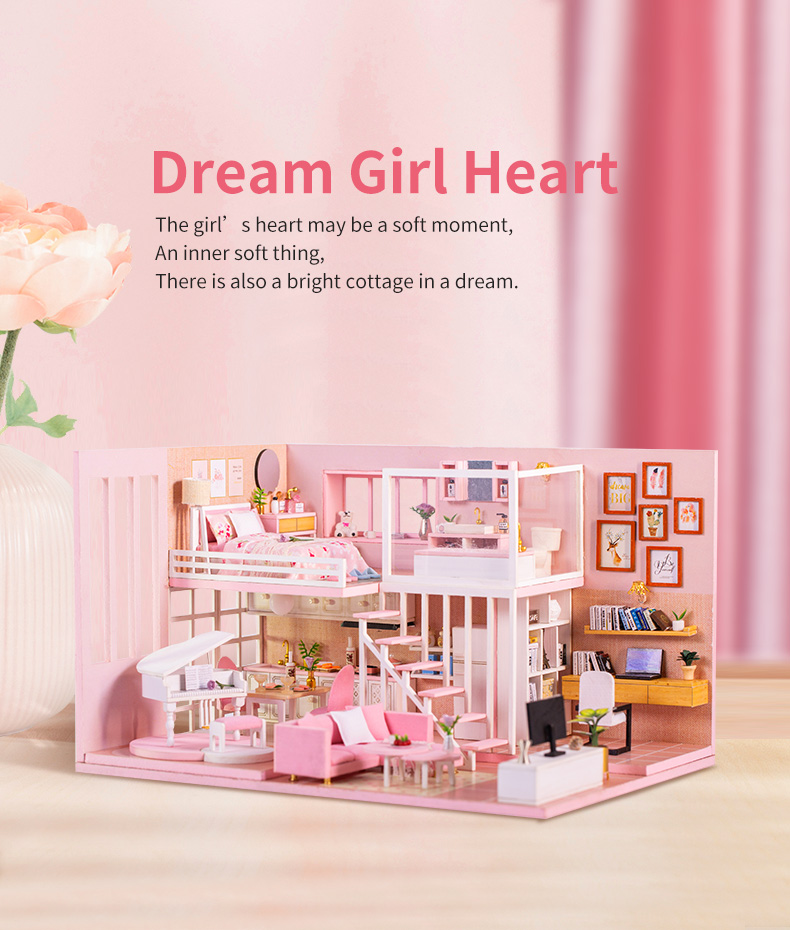 Dream Girl Heart DIY Cottage - Pink Color Scheme
