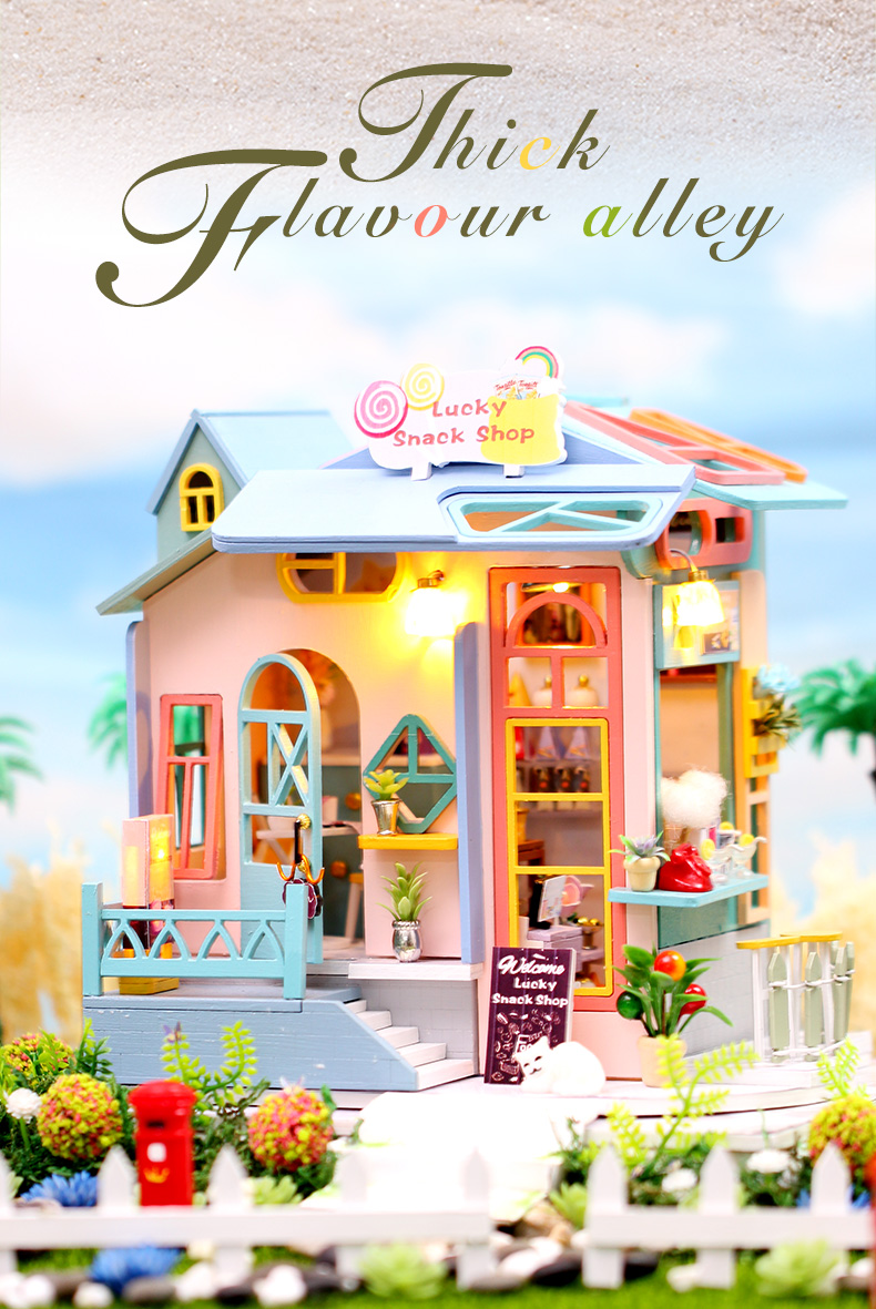 Thick Flavour Alley&bull;Snack Shop DIY House - Completed Model Display