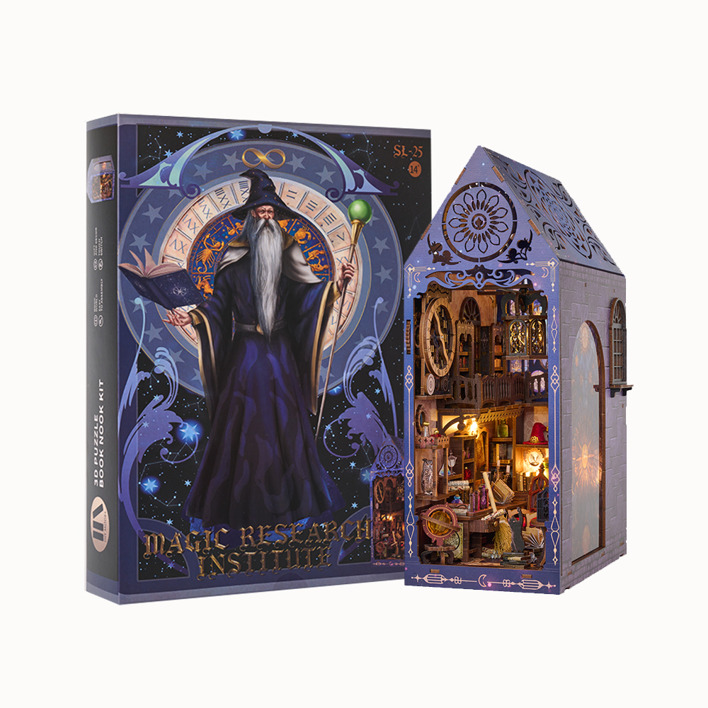 SL-25 Magical Research Society Book Nook 3D Wooden Puzzle