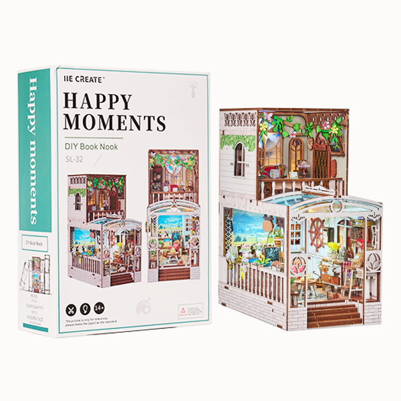 ムサシノキット SL-32 Happy Moments Book Nook Kit 3D Wooden Puzzle