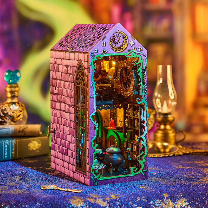 SL-34 Mystic Theurge's hut DIY Book Nook 3D Wooden Puzzle