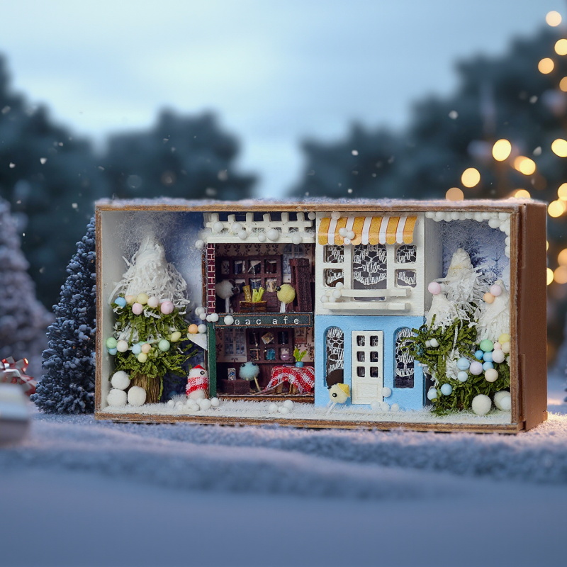 Mini Secret Box T-014 Winter DIY Model Kit Handmade Wood Item