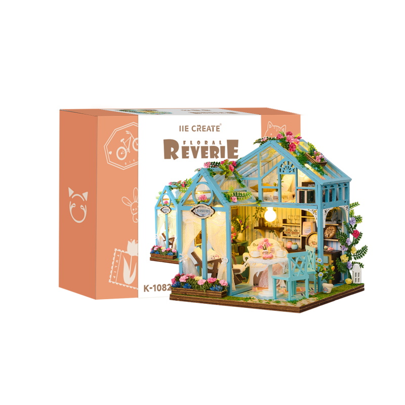 Miniature Doll House K-1082 Floral Reverie 3D Wooden Puzzle
