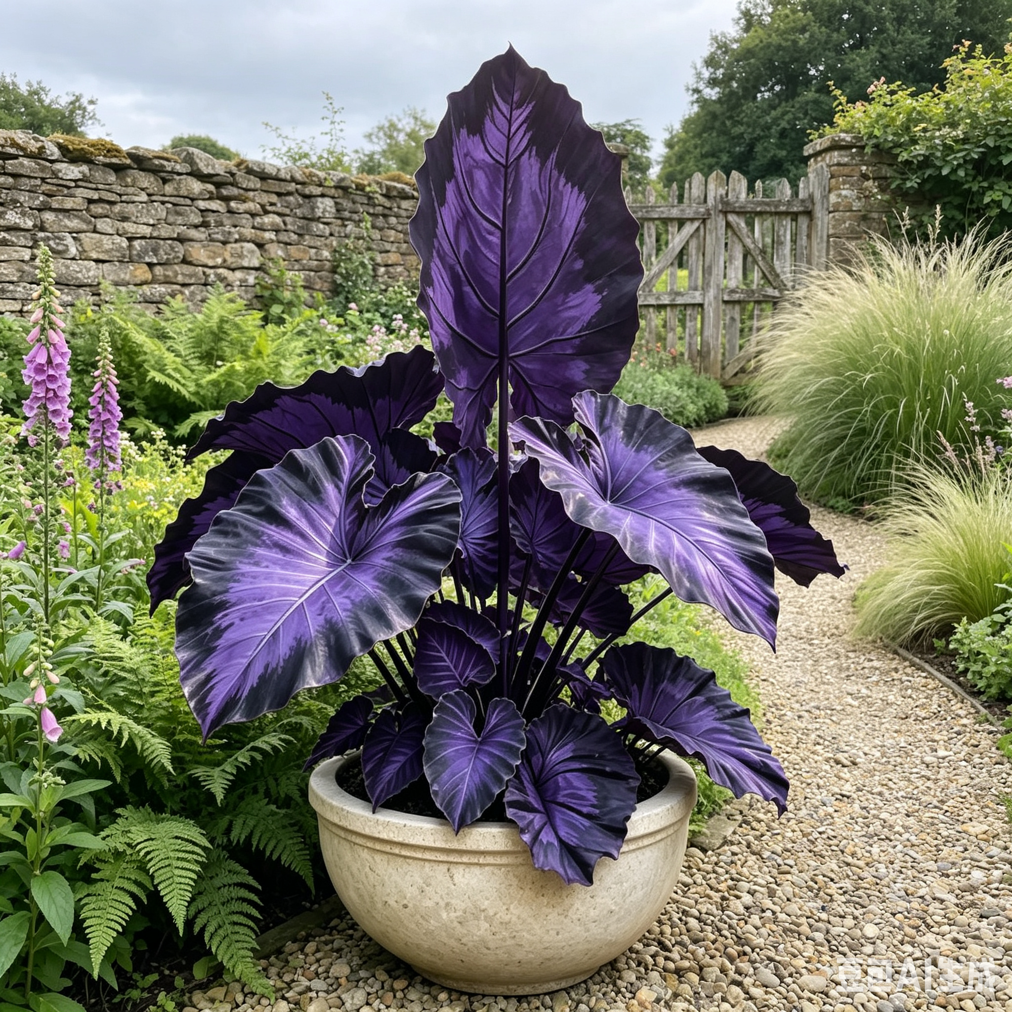 Blue Black Giant Multi-Color Caladium Bulbs