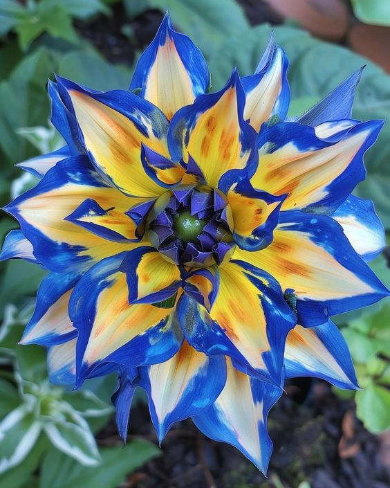Blue Brilliant Roma Dahlia Seeds
