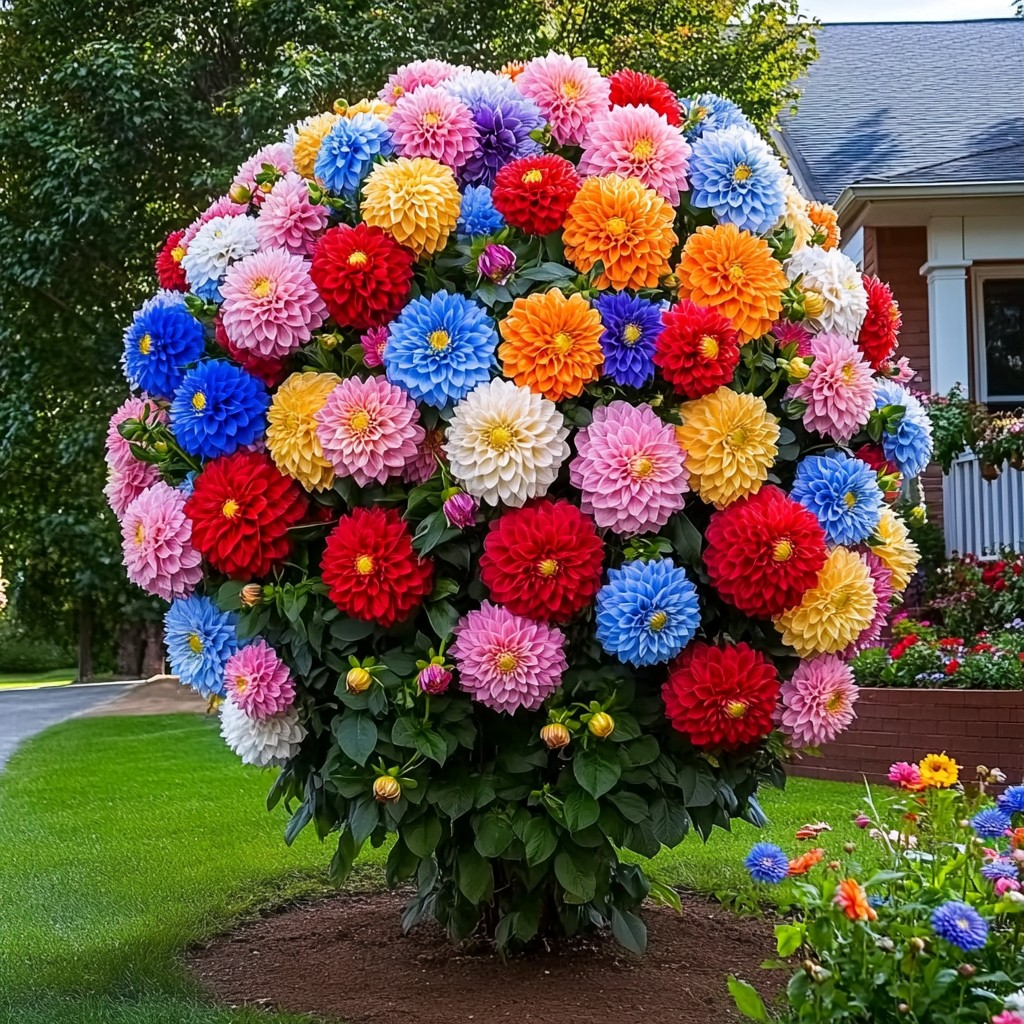 Giant Rainbow Dahlia Seeds