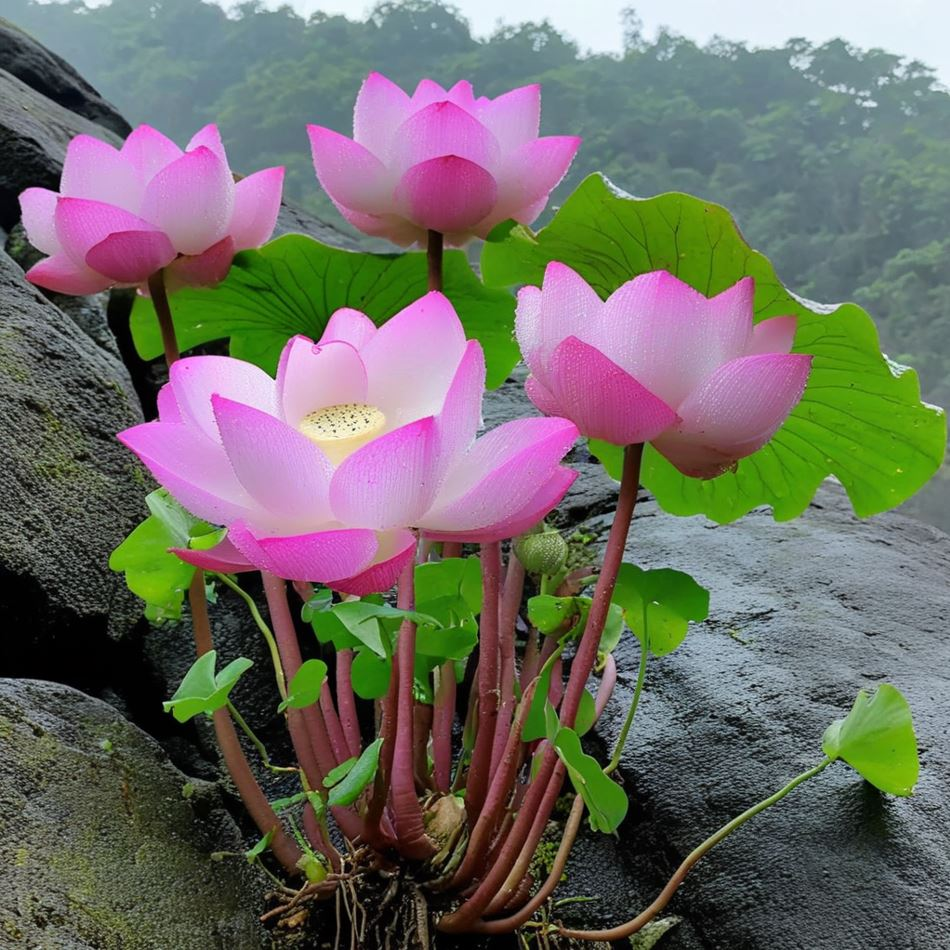 Giant Aquatic and Terrestrial Lotus