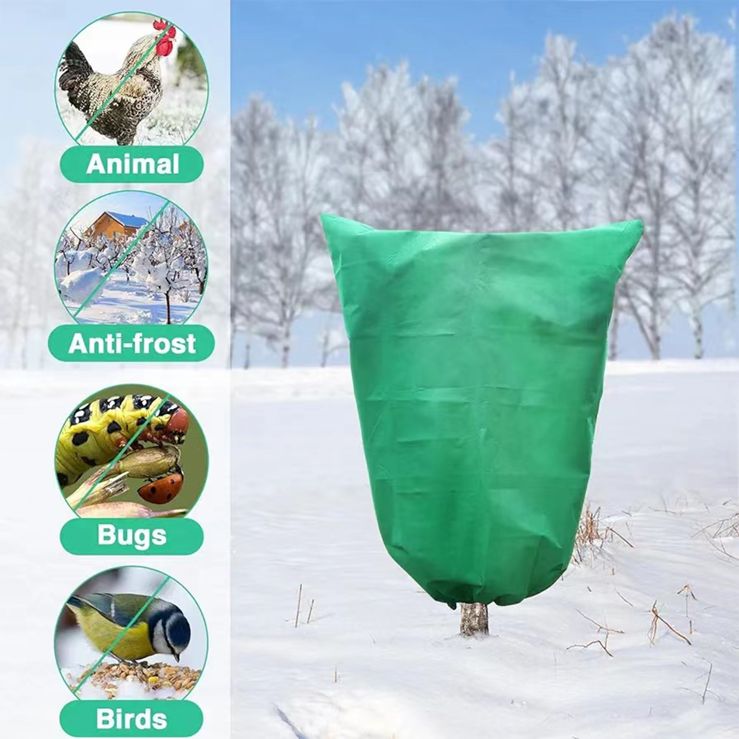 🪴 Plant Thickened Drawstring Bag Freeze Protection Covers