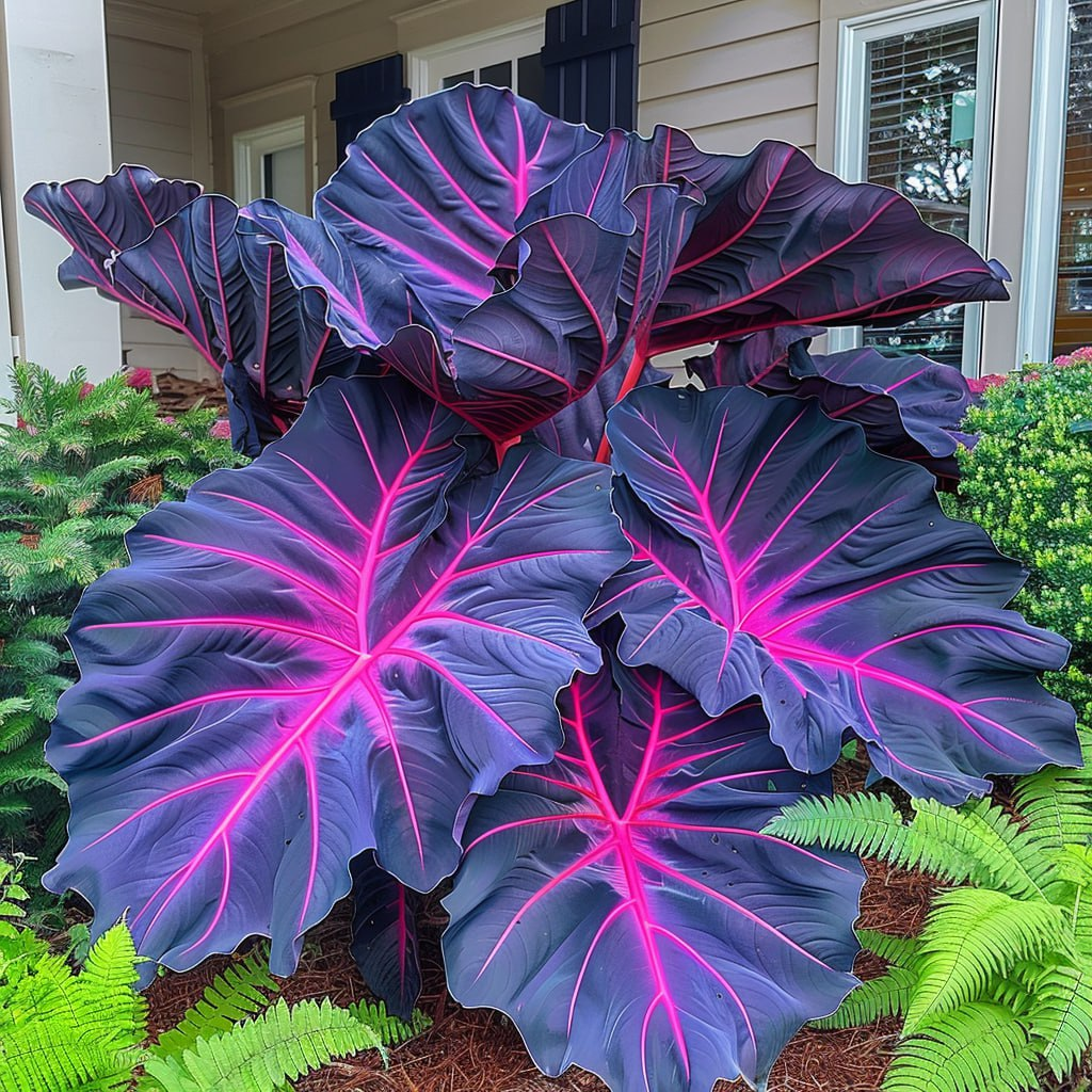 Amethyst Vein Big Leaf Caladiums