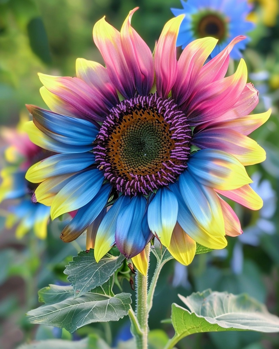 Three-color gradient sunflower seeds