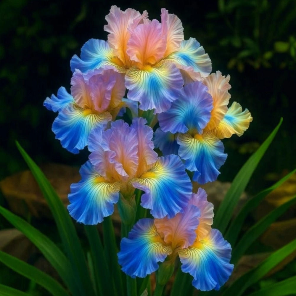 Macaron Rainbow Gradient Iris Bulbs