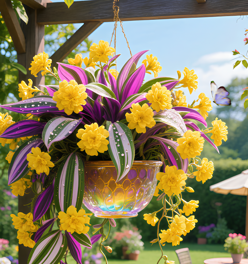 Yellow  Enchantress Painting Spider Plant Bulbs