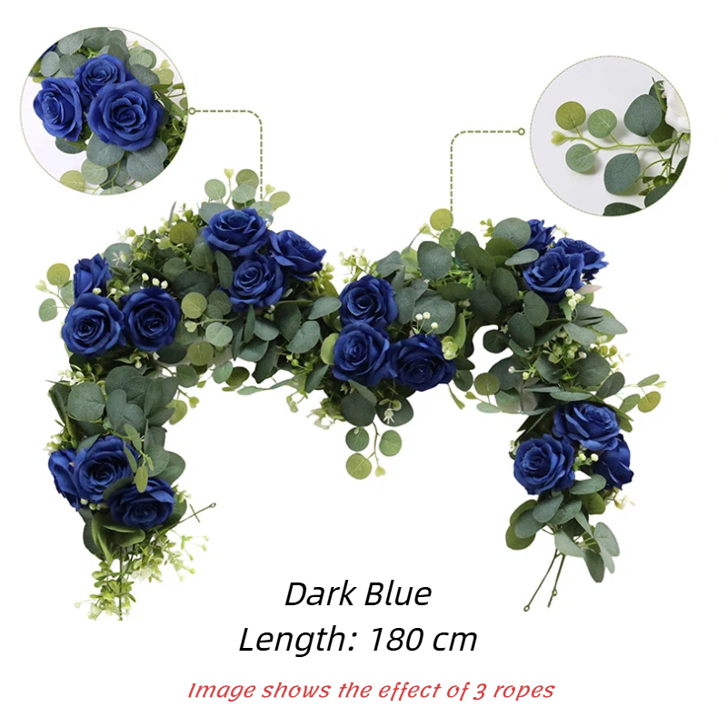 LAST Day 52% OFF🔥1.8-meter Artificial Eucalyptus Leaf and Rose Vine