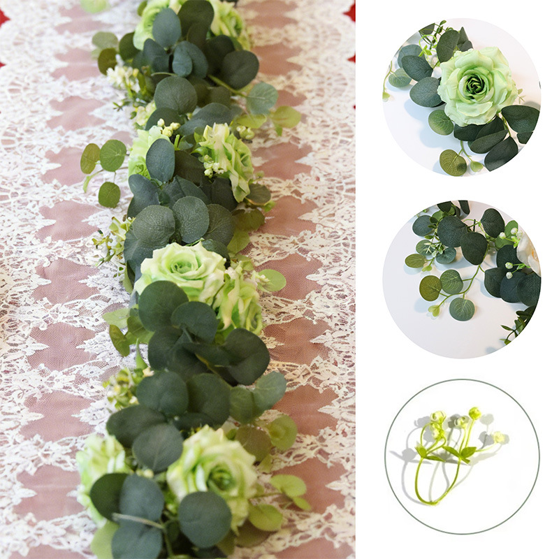 LAST Day 52% OFF🔥1.8-meter Artificial Eucalyptus Leaf and Rose Vine