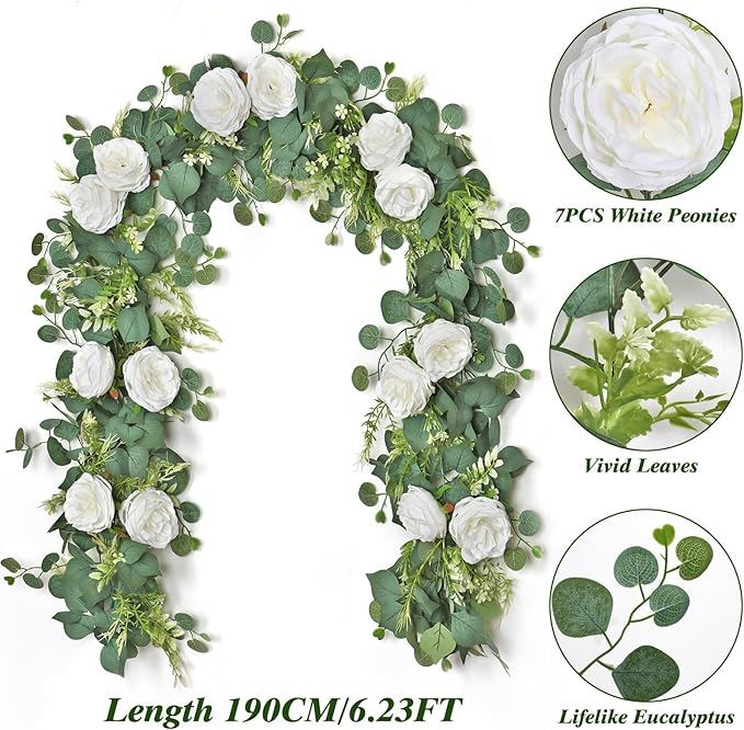 LAST Day 52% OFF🔥1.8-meter Artificial Eucalyptus Leaf and Rose Vine