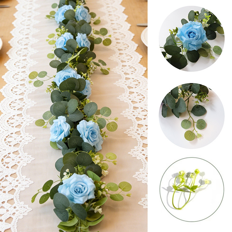 LAST Day 52% OFF🔥1.8-meter Artificial Eucalyptus Leaf and Rose Vine