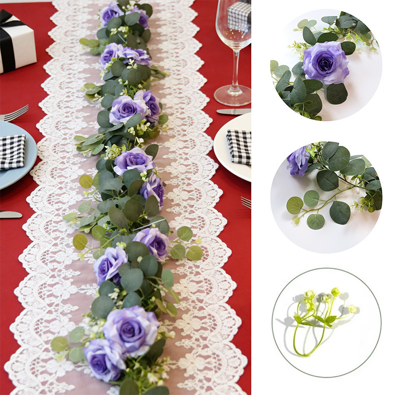 LAST Day 52% OFF🔥1.8-meter Artificial Eucalyptus Leaf and Rose Vine